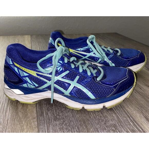 ASICS Gel-Exalt 3 Blue Yellow T666N Womens US Size 6 Running Sneaker Shoes - Picture 1 of 10